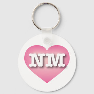 New Mexico Pink Fade Heart - I Liebe NM Schlüsselanhänger