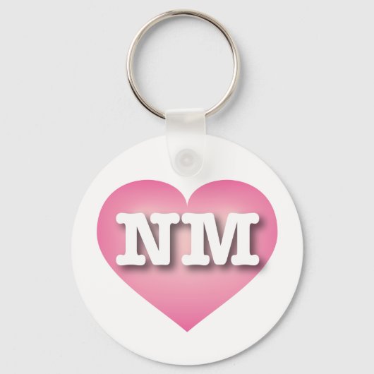New Mexico Pink Fade Heart - I Liebe NM Schlüsselanhänger (Vorderseite)