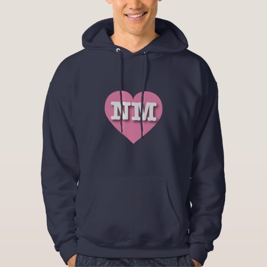 New Mexico Pink Heart - I Liebe NM Hoodie (Vorderseite)