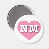 New Mexico Pink Heart - I Liebe NM Magnet (Vorderseite/Rückseite)