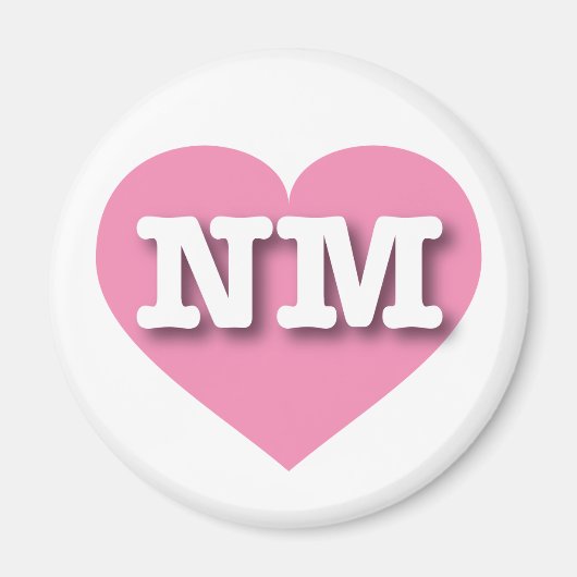 New Mexico Pink Heart - I Liebe NM Magnet (Vorne)