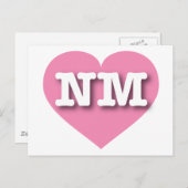 New Mexico Pink Heart - I Liebe NM Postkarte (Vorne/Hinten)