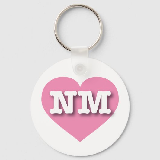 New Mexico Pink Heart - I Liebe NM Schlüsselanhänger (Vorderseite)