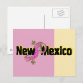New Mexico Pink Lizard Postkarte (Vorne/Hinten)