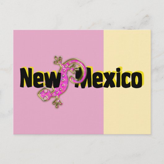 New Mexico Pink Lizard Postkarte (Vorderseite)