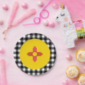 New Mexico Plate, Büffel kariert USA & Mexikanisch Pappteller (Party)