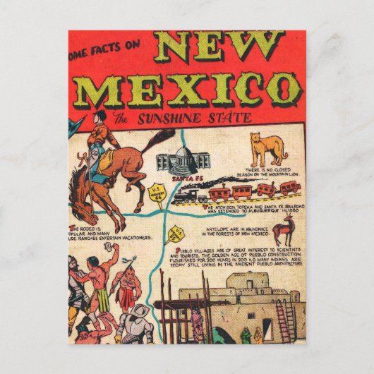New Mexico Postkarte (Vorderseite)