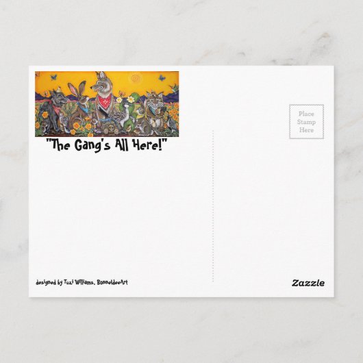 New Mexico Postkarte mit Wüste Südwestliche Tiere (Rückseite)