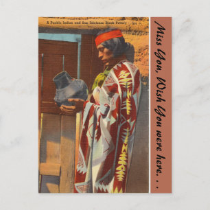 New Mexico, Pueblo Indian, San Ildefonso Pueblo Postkarte