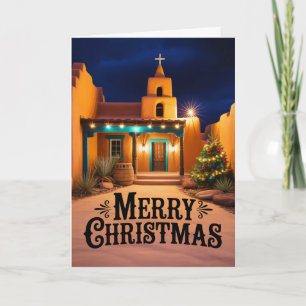New-Mexico-Pueblo-Weihnachts-Kirchweihfest Feiertagskarte