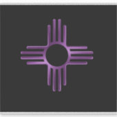 New Mexico Purple Zia Sonne Aufkleber (Vorderseite)