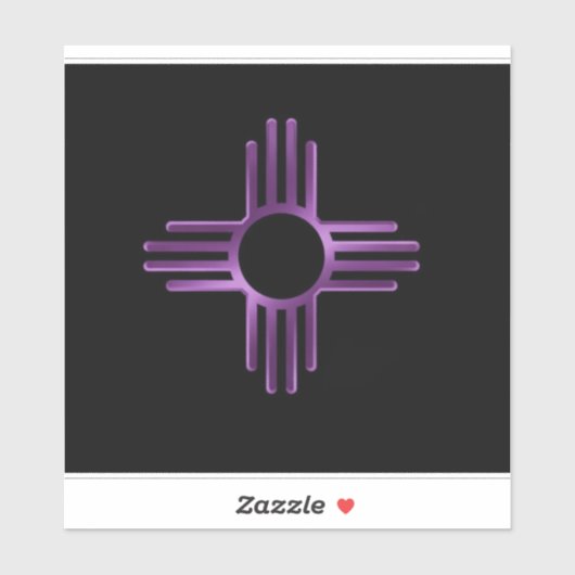 New Mexico Purple Zia Sonne Aufkleber (Blatt)