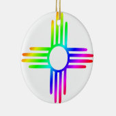New Mexico Rainbow Zia Keramikornament (Rechts)