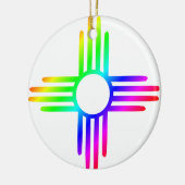 New Mexico Rainbow Zia Keramikornament (Links)