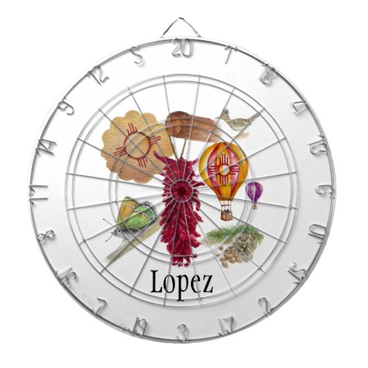 New Mexico Red Chile Pinõn Zia Hot Air Ballon Dartscheibe (vorne)