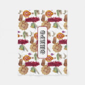 New Mexico Red Chile Pinõn Zia Hot Air Ballon Fleecedecke (Vorderseite)