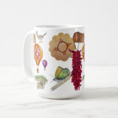 New Mexico Red Chile Pinõn Zia Hot Air Ballon Kaffeetasse (Vorderseite Links)