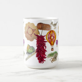 New Mexico Red Chile Pinõn Zia Hot Air Ballon Kaffeetasse
