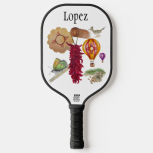 New Mexico Red Chile Pinõn Zia Hot Air Ballon Pickleball Schläger