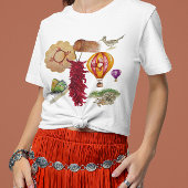 New Mexico Red Chile Pinõn Zia Hot Air Ballon T-Shirt