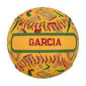 New Mexico Red & Green Chile Tamales Zia Nopales Baseball (Rückseite)