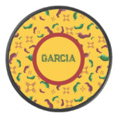 New Mexico Red & Green Chile Tamales Zia Nopales Eishockey Puck (Vorderseite)