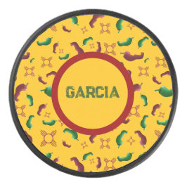 New Mexico Red & Green Chile Tamales Zia Nopales Eishockey Puck