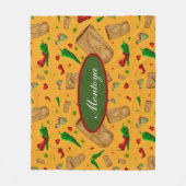 New Mexico Red & Green Chile Tamales Zia Nopales Fleecedecke (Vorderseite)