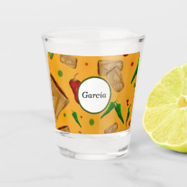 New Mexico Red & Green Chile Tamales Zia Nopales Schnapsglas