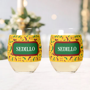 New Mexico Red & Green Chile Tamales Zia Nopales Weinglas Ohne Stiel