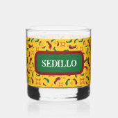 New Mexico Red & Green Chile Tamales Zia Nopales Whiskyglas (Rückseite)