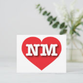 New Mexico Red Heart - I Liebe NM Postkarte (Stehend Vorderseite)