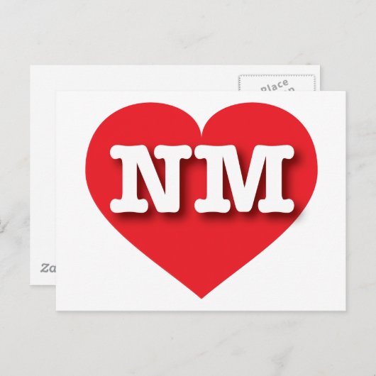 New Mexico Red Heart - I Liebe NM Postkarte (Vorne/Hinten)