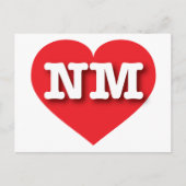 New Mexico Red Heart - I Liebe NM Postkarte (Vorderseite)