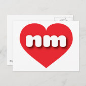 New Mexico Red heart - I Liebe nm Postkarte (Vorne/Hinten)