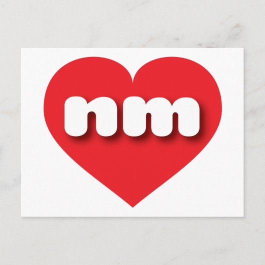 New Mexico Red heart - I Liebe nm Postkarte (Vorderseite)