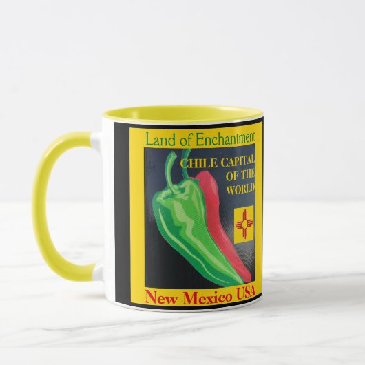 New Mexico Red or Green Chile Coffee Cup Tasse (Links)