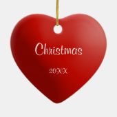 New Mexico Red Poinsettia Heart Keepake Ornament (Hinten)