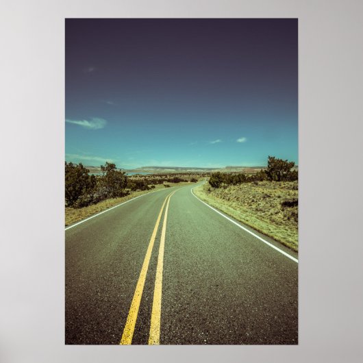 New Mexico Road Trip Landscape Foto Poster (Vorne)