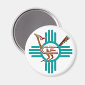 New Mexico Roadrunner Magnet (Vorderseite/Rückseite)