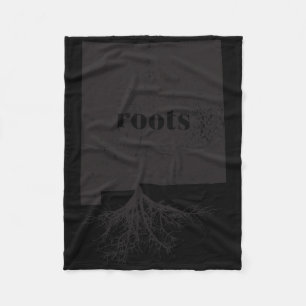 New Mexico Roots State Map Shirt Heim Liebe Stolz Fleecedecke