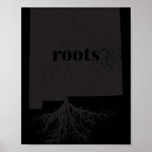 New Mexico Roots State Map Shirt Heim Liebe Stolz  Poster