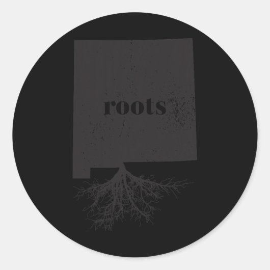 New Mexico Roots State Map Shirt Home Love Pride G Runder Aufkleber (Vorderseite)