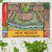 New Mexico Roswell Alien Funny Hot Air Ballon Zia Geschirrtuch (Gefaltet)