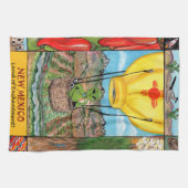 New Mexico Roswell Alien Funny Hot Air Ballon Zia Geschirrtuch (Horizontal)