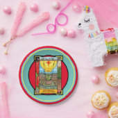 New Mexico Roswell Alien Funny Hot Air Ballon Zia Pappteller (Party)