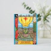 New Mexico Roswell Alien Funny Hot Air Ballon Zia Postkarte (Stehend Vorderseite)
