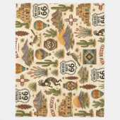 New Mexico Route 66 Cozy Mesa Fleecedecke (Vorderseite)