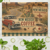 New Mexico Route 66 Enchanted Café Stil Geschirrtuch (Gefaltet)