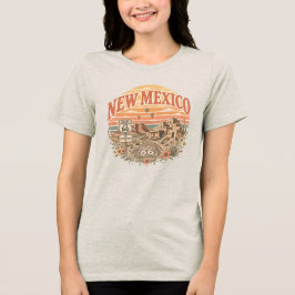 New Mexico Route 66 Land der Verzauberung Vintage Tri-Blend Shirt